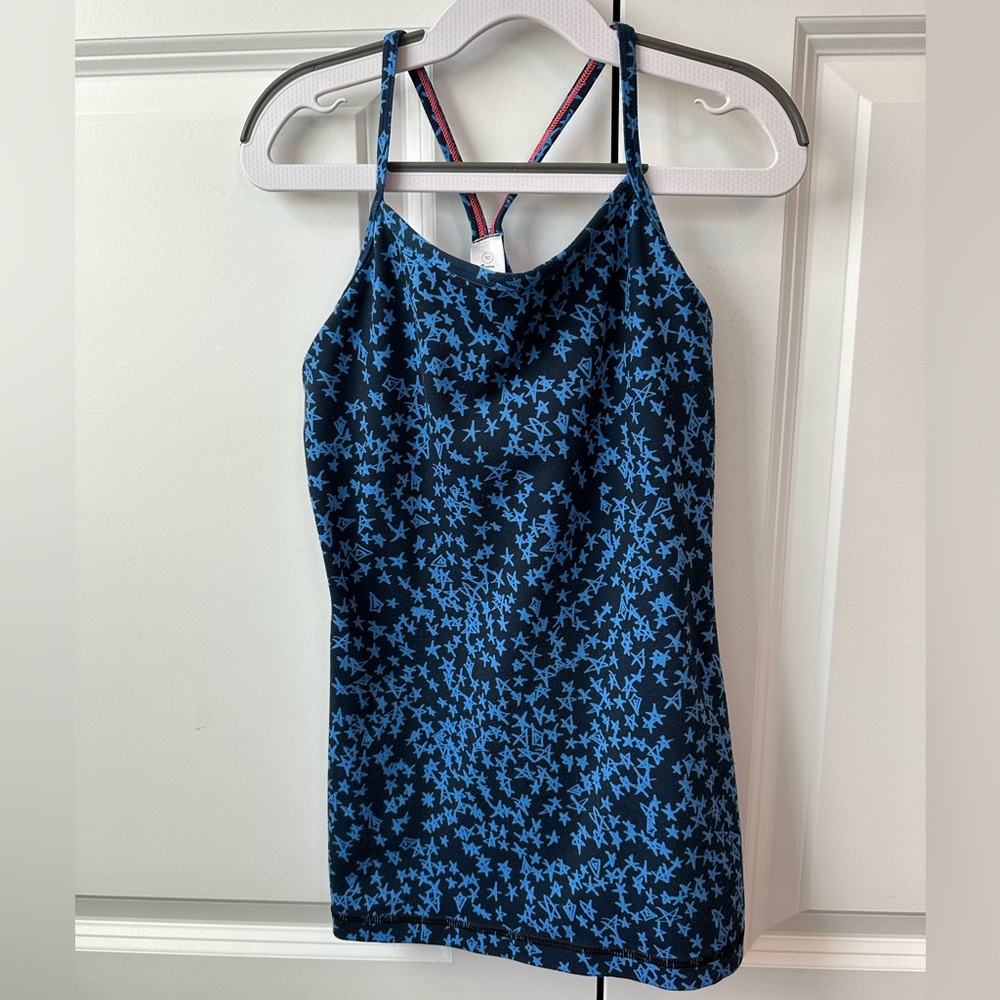 Ivivva by Lululemon Girls Tank Dark Blue w/ Light Blue Stars (Size 10)